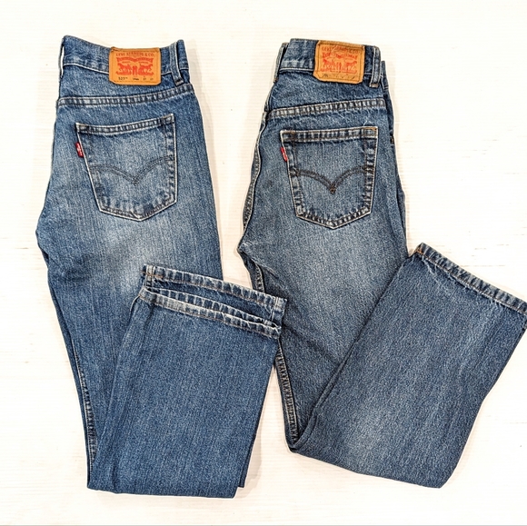 Levi's Other - LEVI'S 505 straight & 527 bootcut boys blue denim jeans lot bundle size 14